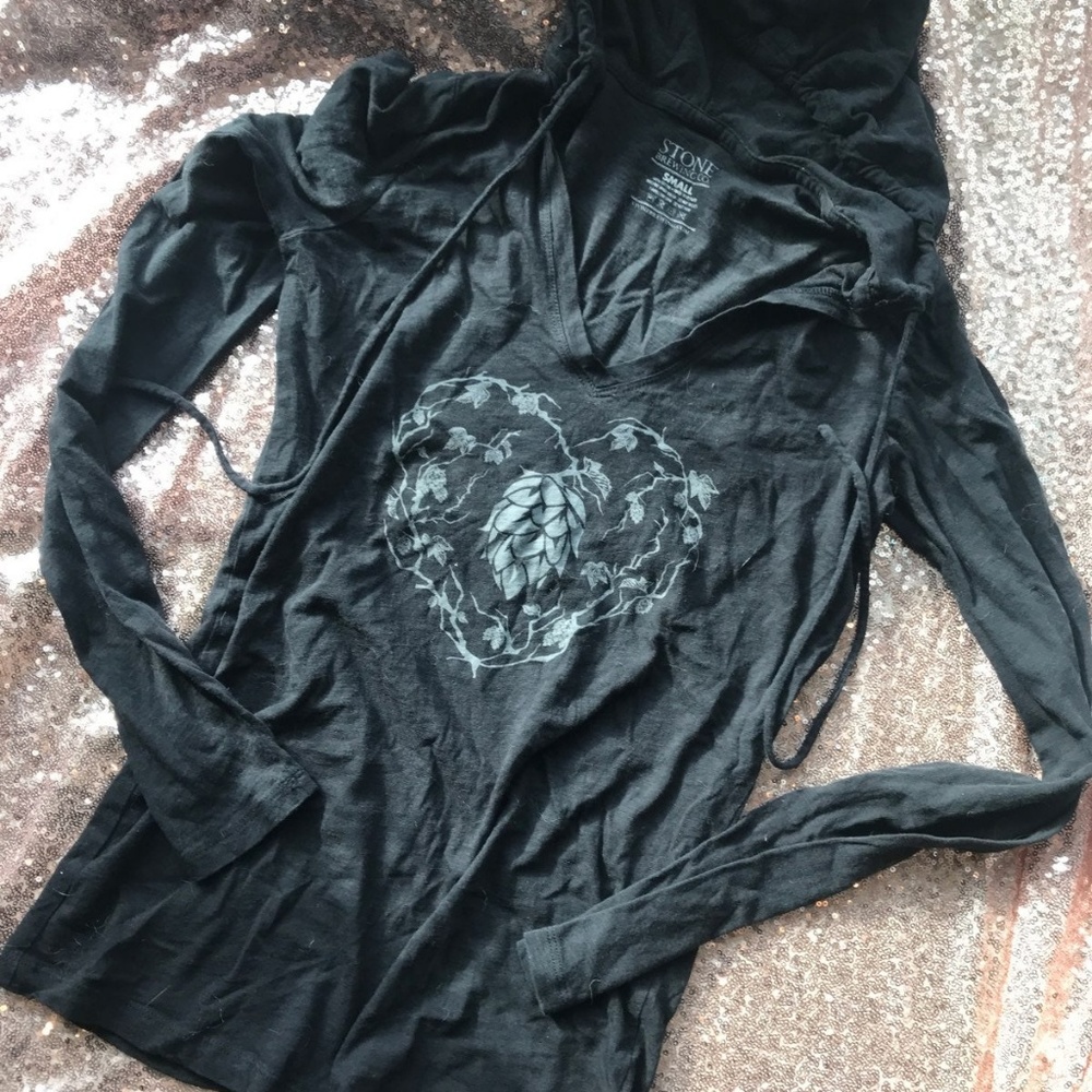 STONE BREWING CO LONG SLEEVE WITH HOOD SMALL